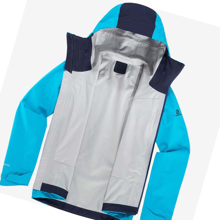 Chaquetas Salomon OUTPEAK GORE-TEX WATERPROOF 3L Hombre Azules | MX 3277MQZ